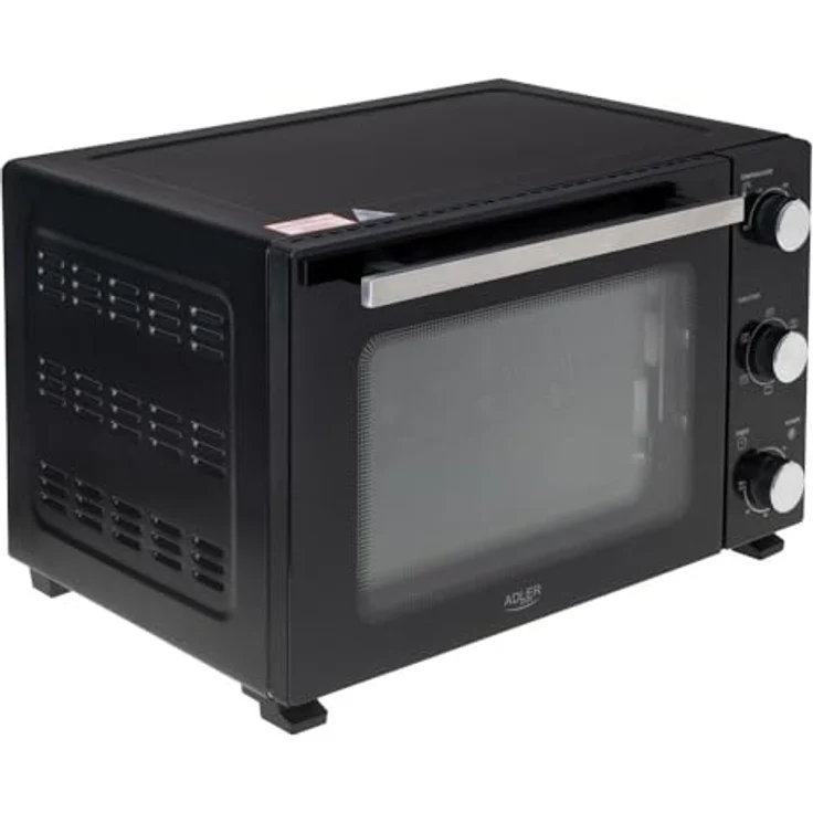 Adler Minibackofen AD 6028, 60L Elektrobackofen mit Umluft und Drehspieß, schwarz – Bild 3
