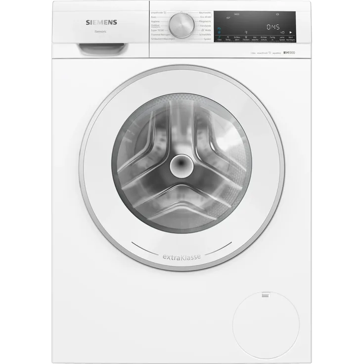 Siemens WG44G2F1EM, iQ500 Frontlader-Waschmaschine mit 9 kg Trommelkapazität, i-Dos und Energieeffizienzklasse A, weiß