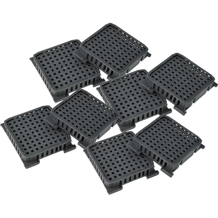 vhbw 8x Aktivkohlefilter kompatibel mit Liebherr CNc 5223-20B, CNc 5203-22A, CNc 5223-20A, CNc 5023-22A, CNc 5203-20A, grau, geruchsneutralisierend, Austauschzyklus 6 Monate – Bild 1