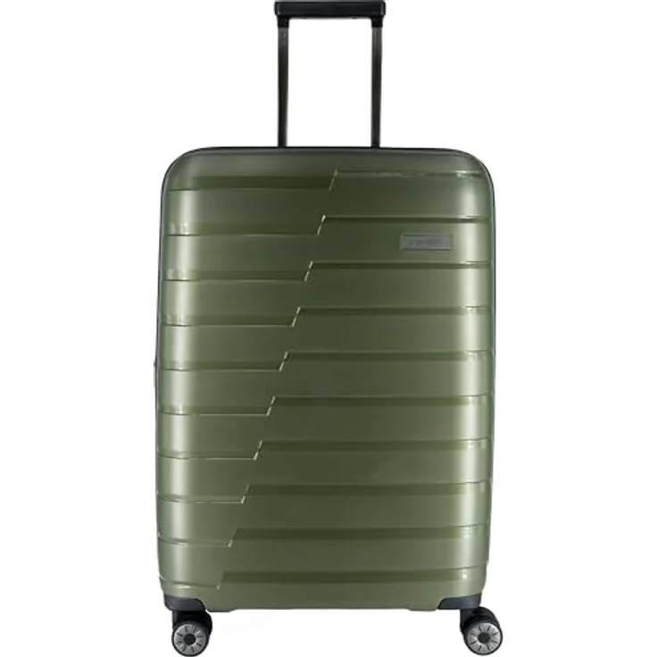 Travelite Air Base, 4 Rollen Trolley L 77 cm, 100% Polypropylen, oliv – Bild 1