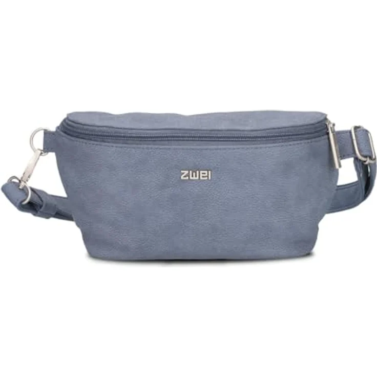 Zwei Mademoiselle.M Gürteltasche 25 cm, grau, 100% Polyurethan, kompakte Umhängetasche – Bild 2