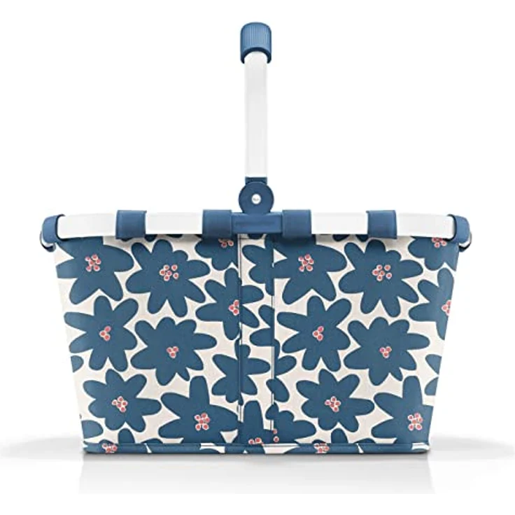 reisenthel carrybag frame daisy blue – Stabiler Einkaufskorb mit viel Stauraum und praktischer Innentasche – Elegantes und wasserabweisendes Design – Bild 1