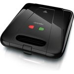 Arendo Sandwichmaker XXL für 4 Sandwiches, schwarzer Sandwichtoaster, BPA-frei, 1400 W, antihaftbeschichtet, mit Temperaturregelung und Schnellaufheizung