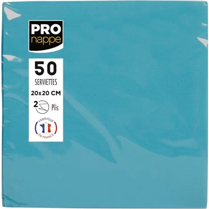 PROnappe Servietten türkis, 2-lagig, 20,0 x 20,0 cm, 50 Stück, FSC-zertifiziert – Bild 2