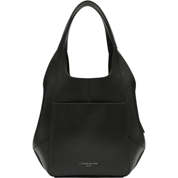 Liebeskind Berlin Shopper Tote M LILLY Soft Nappa, schwarzes Leder, 23x28x14 cm – Bild 1