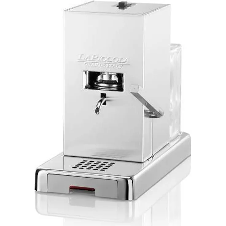 La Piccola Piccola Satinata, Edelstahl-Kapselmaschine für ESE-Pads, Silber, Made in Italy