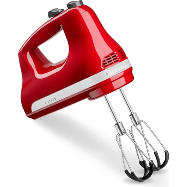 KitchenAid 5KHM6118EER Handmixer mit Flexi-Rührern, neues Modell 2022, 85 Watt, 6 Geschwindigkeiten, empire rot – Bild 5
