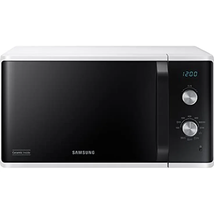 Samsung MG23K3614AW/ET Mikrowellenherd, freistehend, Dual Dial MG23K3614AW/ET, Crunch-Kochen, AutoDefrost, Mikrowelle + Grill 800 W + 1100 W, 23 l, 49 l x 27,5 h x 39 cm, weiß – Bild 1