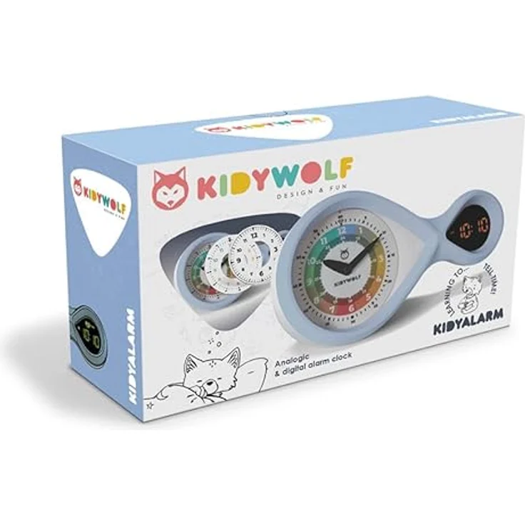 Kidywolf Wecker, duales Alarmsystem mit analog-digitaler Anzeige, lichtlesbar und strahlungsfrei, unendliche Form – Bild 6