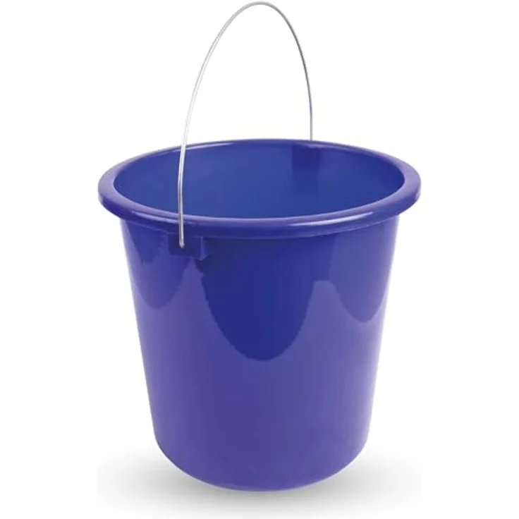 ProHome Putzeimer Kunststoff-Eimer mit Metallbügel, 10 Liter, stapelbar, BPA-frei, in Blau oder Anthrazit, Made in EU – Bild 1
