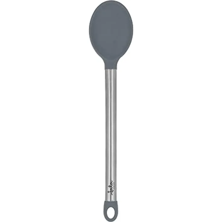 JATA HOGAR HACC4304 Schöpflöffel aus Silikon und Edelstahl, spülmaschinenfest, bis 250 °C, zum Aufhängen, hygienisch und gesund