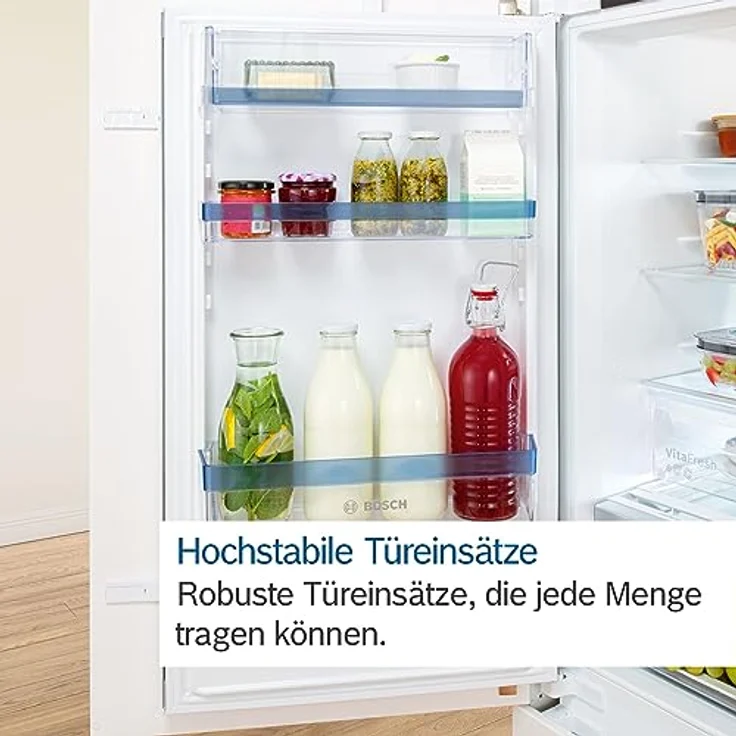 Bosch Hausgeräte Serie 6, Einbau-Kühlschrank, 177.5 x 56 cm Nische, 310 l, Made in Germany, Flachscharnier mit Softeinzug, VitaFresh XXL <0 °C>, LED-Beleuchtung, Super Cooling – Bild 4