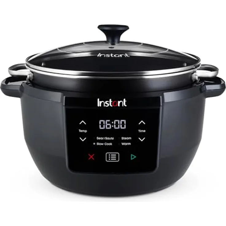 Instant Pot Superior Slow Cooker/Schongarer, 7.1L Multikocher Schwarz – 4 Kochfunktionen, Spülmaschinengeeignet 800W
