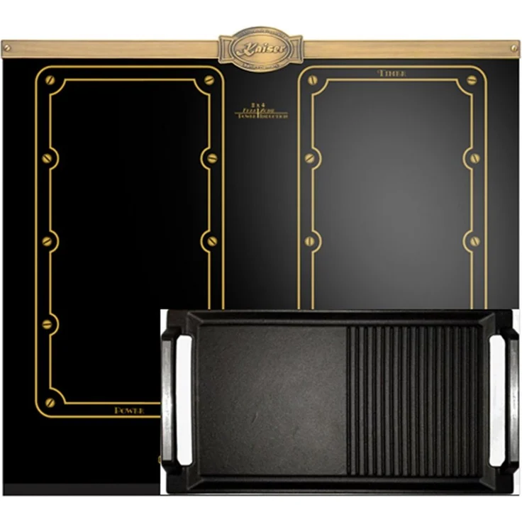Kaiser Küchengeräte Induktions-Kochfeld KCT 6192 FI Em, 60 cm mit Grillplatte, 4×2 FLEX Kochzonen, Power-Funktion, Antique Gold
