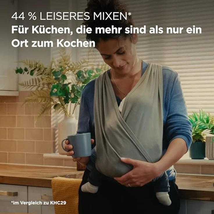 Kenwood Multi Tasker KHC30.000WH, Küchenmaschine mit 1000W Motor, 4,3l Rührschüssel, 7 Geschwindigkeiten, 44% leiser, Weiß – Bild 3