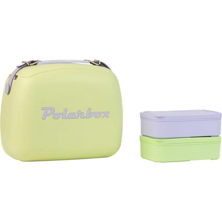 Polarbox Lunchbox 6 l, grün mit blauen Pop-Details, hervorragende Wärmeisolierung und integrierten Griff – Bild 1
