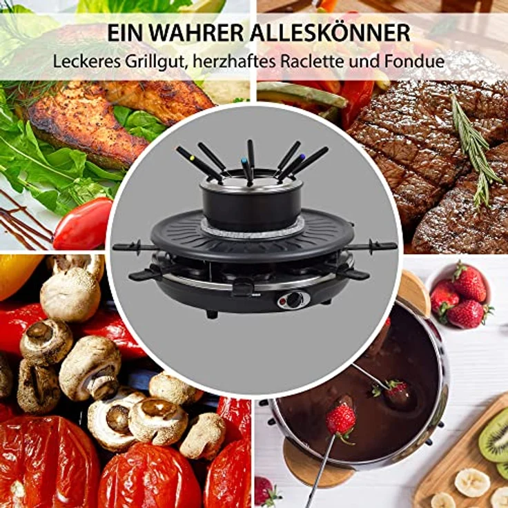 Syntrox Germany Chef-Grill RAC-1350W Raclette Raclette, 1350 Watt – Bild 6