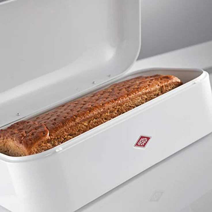 Wesco 235 201 Grandy Brotkasten weiß 22x42x17cm L-B-H, Edelstahl – Bild 2