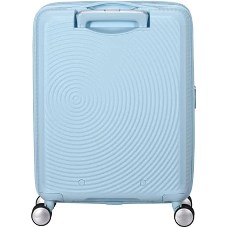 American Tourister Soundbox Spinner 55/20 TSA EXP Trolley, leichtgewichtiger Koffer in Pastel Blue mit großem Hauptfach – Bild 5