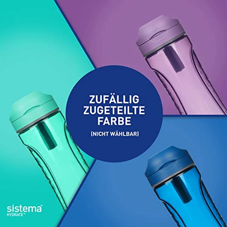 Sistema Feuchtigkeit Tritan Swift Flasche, 600 ml, Plastik, Sortiert, 9 x 7.3 x 10.9 cm – Bild 3