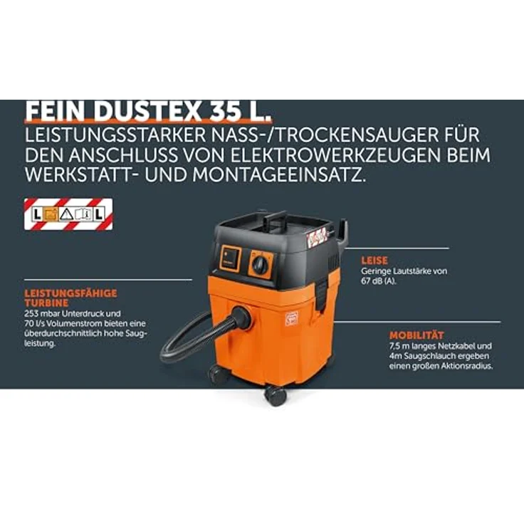 Fein Nass- / Trockensauger Dustex 35 L – Bild 6