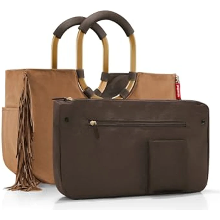 reisenthel loopshopper M western, Einkaufstasche aus recycelten PET-Flaschen, wasserabweisend, 25 l Volumen, mit praktischen Fächern und Tragegriffen aus Aluminium – Bild 3