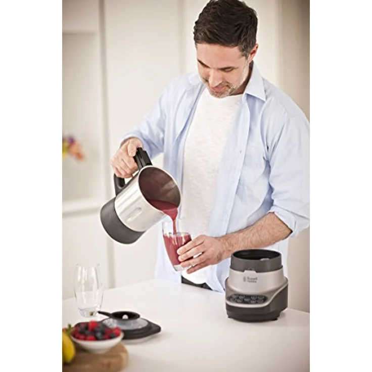Russell Hobbs Standmixer mit Kochfunktion, 8 Kochprogramme, 1,75l Fassungsvermögen Kaltgertränke & 1,4l Heißgetränke, Kochen & Dünsten, elektrischer Schongarer Soup & Blend 21480-56 – Bild 4