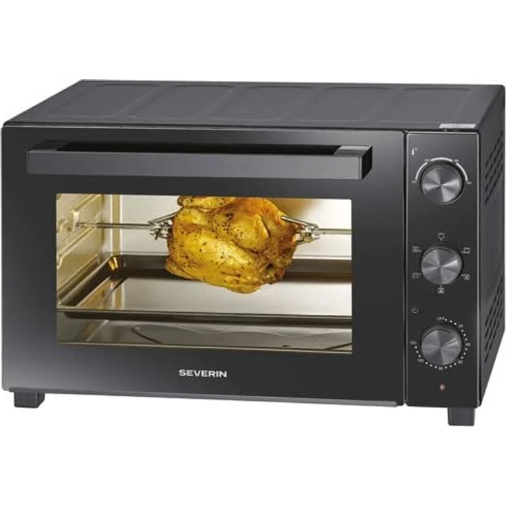 Severin 2076 Minibackofen mit Drehspieß und Pizzastein, 230°C max. Temperatur – Bild 3