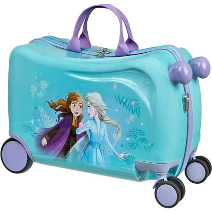 UNDERCOVER Frozen Kinderkoffer Ride-on Trolley, 4 Rollen, Sitzgelegenheit und Gepäckorganizer, 47,5 cm, Original Disney Lizenzprodukt – Bild 1