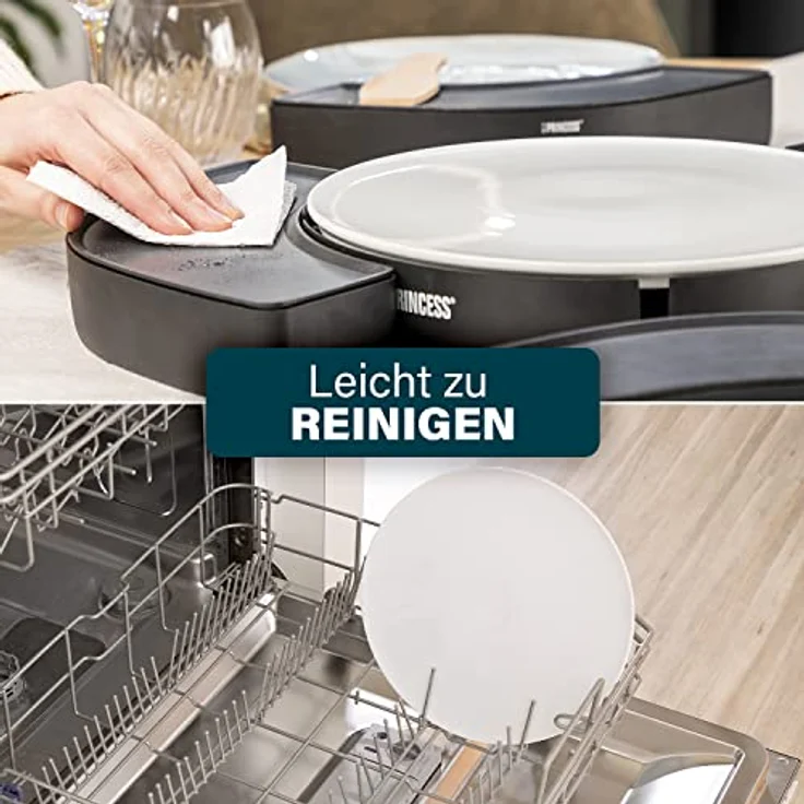 PRINCESS Tischgrill Dinner4all Circle - 4 einzelne Grillplatten - 4 x, innovatives Teppanyaki-Kocherlebnis, weiß - Preisvergleich – Bild 6