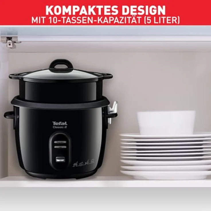 Tefal RK103811 Reiskocher Classic, schwarz-metallic – Bild 3