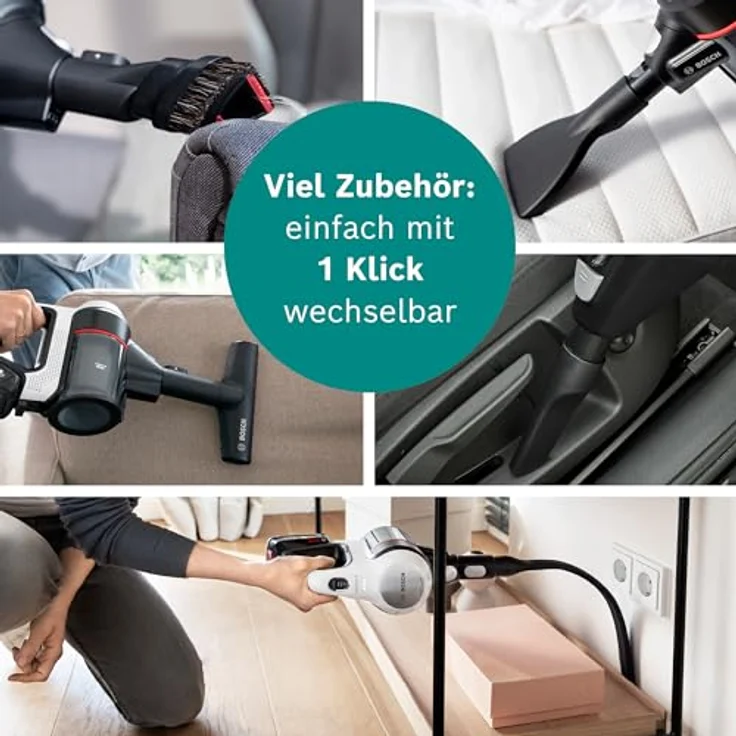 Bosch BSS711W Unlimited Serie 7 Handstaubsauger, 40 min Akkubetrieb, Akkuwechsel-Option, weiß – Bild 6