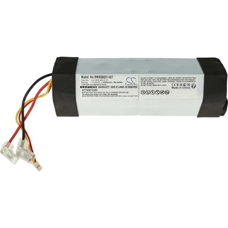 vhbw Akku kompatibel mit Tineco FM25-01, FM26-01, Floor 2.0Slim, Floor One 1.0, Floor One S3-01 Home Cleaner Heimroboter (4000 mAh, 21,6 V, Li-Ion) - Leistungsstarker Ersatzakku für Ihren Staubsauger – Bild 1