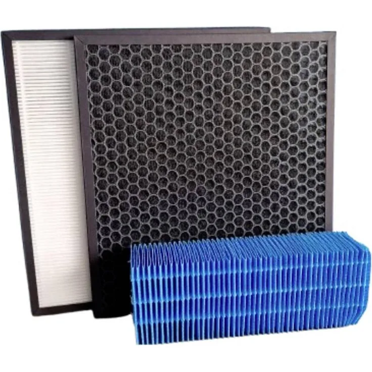 Zeyxo FA44 Ersatz-Filter Set für Luftbefeuchter und Luftreiniger, HEPA H13 und Aktivkohlefilter, Weiss