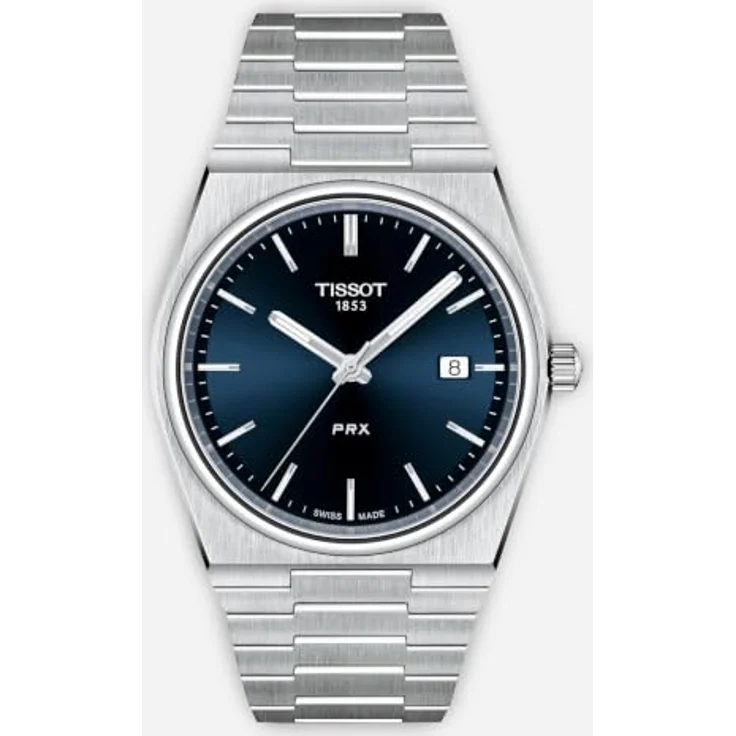Tissot PRX T137.410.11.041.00, Herren-Armbanduhr mit blauem Ziffernblatt, Edelstahlgehäuse Ø 40mm, Quarz-Uhrwerk, Saphirglas, 10 bar wasserdicht – Bild 7
