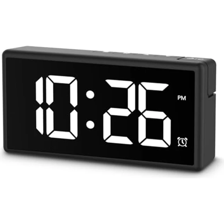 Hama Ibiza, Digitalwecker mit extragrosser Zeitanzeige, USB-Anschluss und individuell einstellbarem Multicolor-Display, schwarz – Bild 4