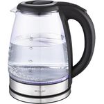 Michelino Wasserkocher 1,7 Liter Glas mit Farbverlauf rot und LED-Beleuchtung