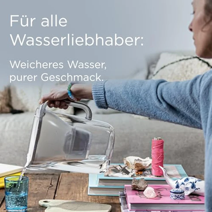 BRITA Wasserfilter Kanne Style Essential sand, 2,4l, inkl. 1x MAXTRA PRO Pure Performance, spülmaschinengeeignet, mit Klappdeckel und Smart Light LED – Bild 4