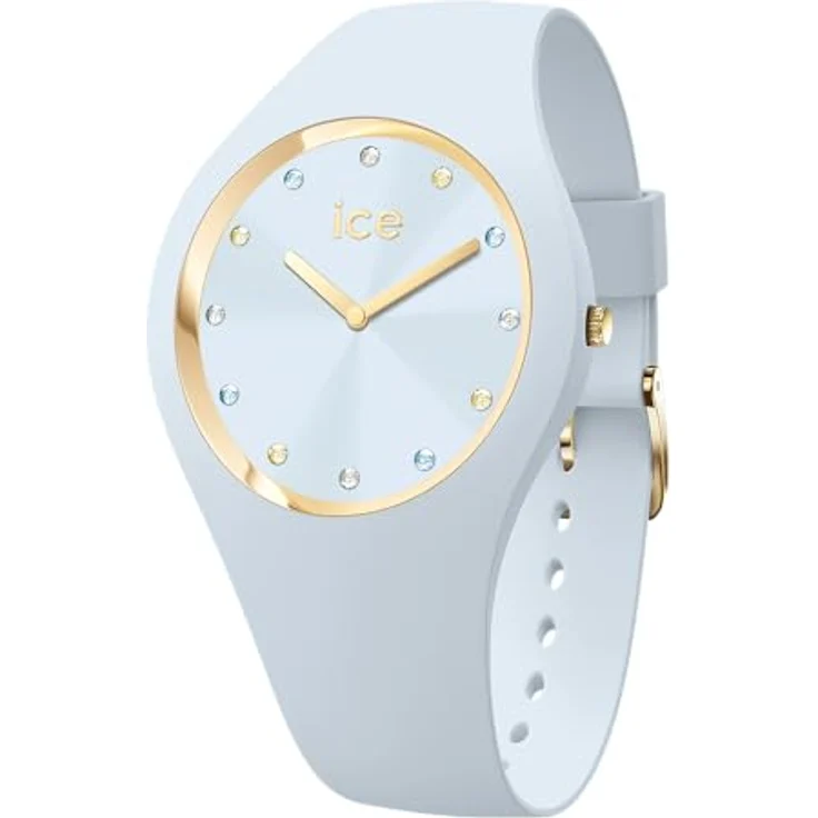 ICE Watch Damenuhr ice 022360, Edelstahl mit blauem Silikon-Band, Quarzwerk, 37 mm, bis 10 Bar wasserdicht – Bild 1