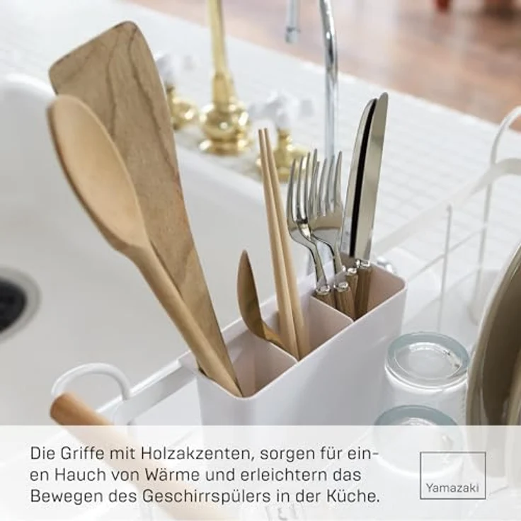 YAMAZAKI Tosca Geschirrablage, Stahl, Weiß, One Size – Bild 4