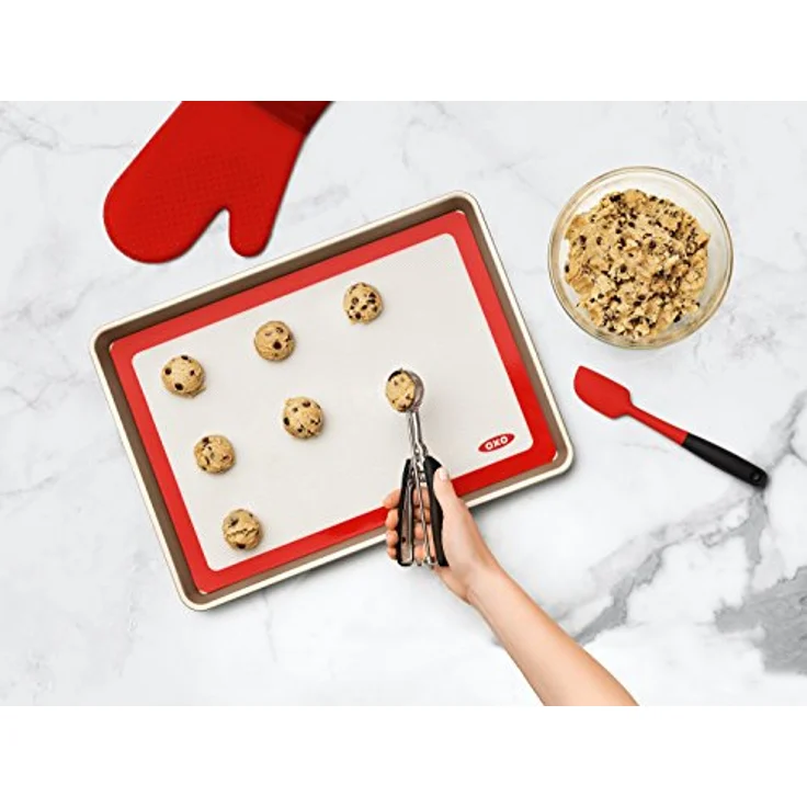 OXO Good Grips 11211200MLNYKEU Good Grips Silicone Baking Mat Silikon-Backmatte, weiß – Bild 3