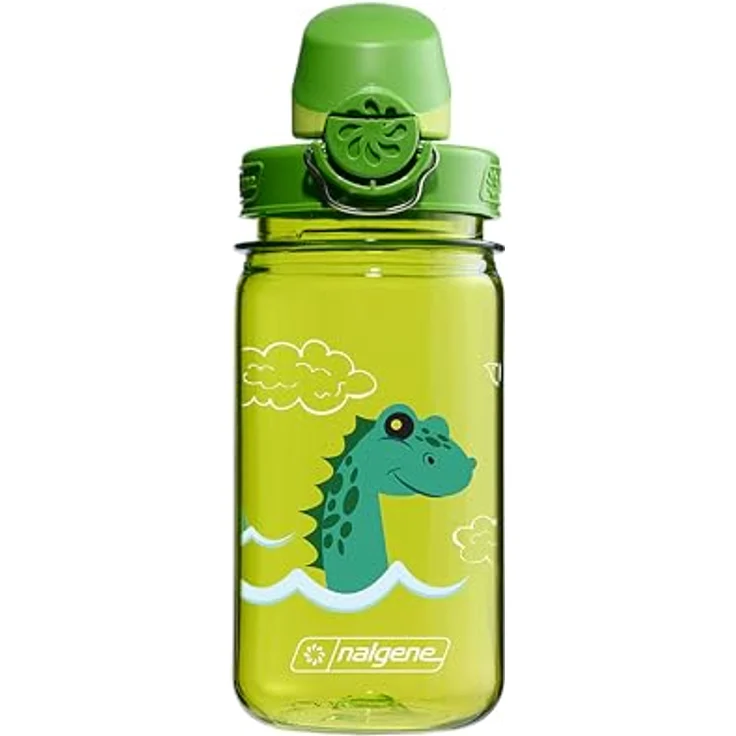 Nalgene Kinderflasche 'OTF Kids Sustain', 0,35 L, BPA-frei, bruchfest, Einhanddruckverschluss, 50% aus recycelten Materialien – Bild 1