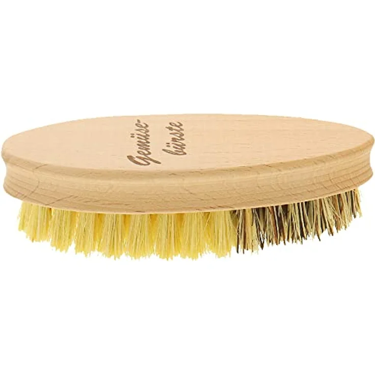 2X HOFMEISTER® Gemüsebürste, 13,5 cm, hochwertige Naturborsten in 2 Härtegraden: echt Union und Fibre, für Kartoffeln, Karotten & Gemüse, Wurzelbürste aus Buchen-Holz, Made in EU – Bild 4
