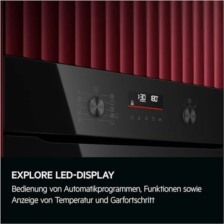 AEG Einbaubackofen - Serie 5 Ringheißluft: Pyrolyse Selbstreinigung, 45 Automatikprogramme, LED-Touchdisplay, Schwarz - TU5PB40WSK – Bild 3