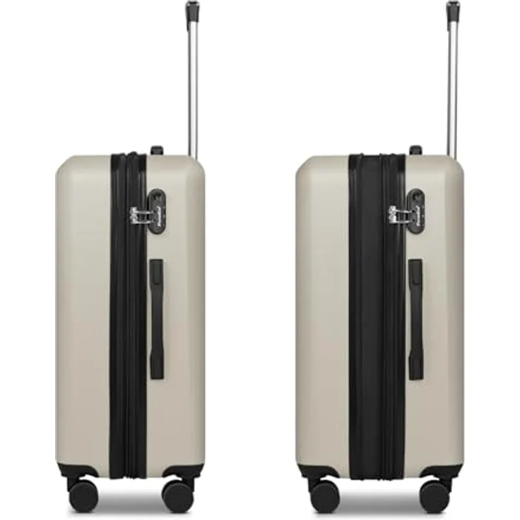 Check in Paradise 2.0 Koffer, mittelgroßer Trolley (44,5 x 27 x 68 cm) aus stoßfestem ABS, erweiterbar mit Teleskopgriff, 74 Liter Volumen, für Damen und Herren – Bild 2