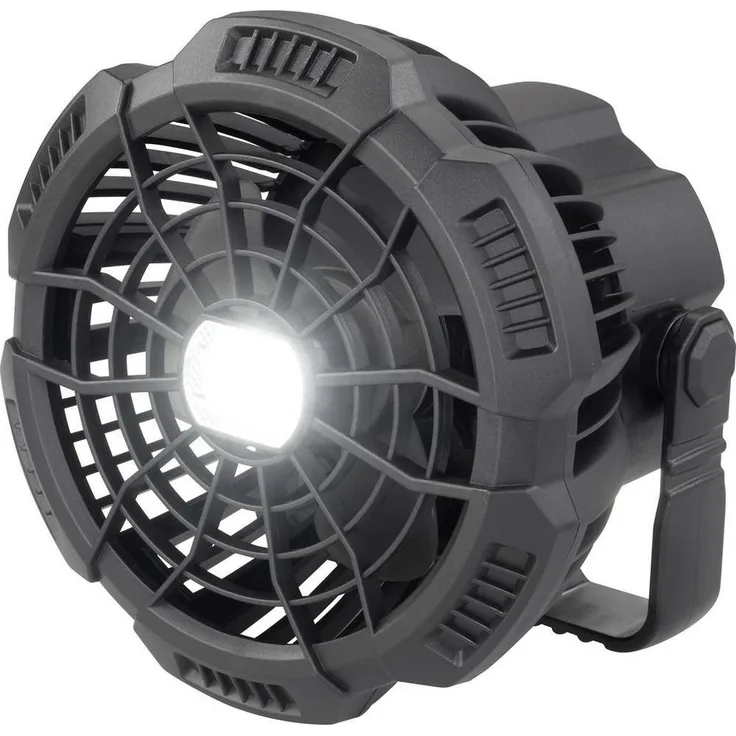 cemon Akku-Standventilator Akku-Outdoor-Ventilator 3 in 1, mit Fernbedienung, Schwenkbar, mit Beleuchtung, in Grau