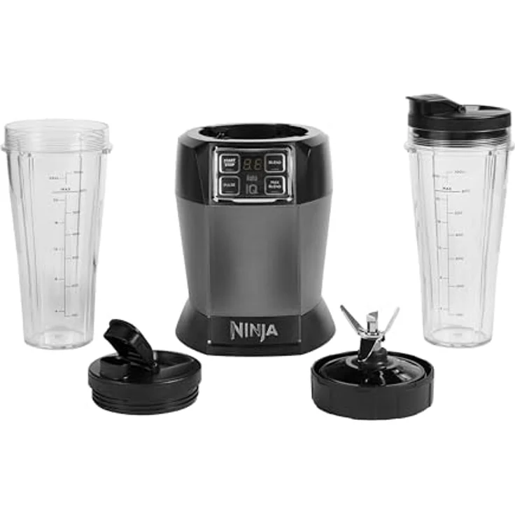 Ninja BN495EU Smoothie-Maker, 1000 Watt Schwarz-Silber – Bild 3