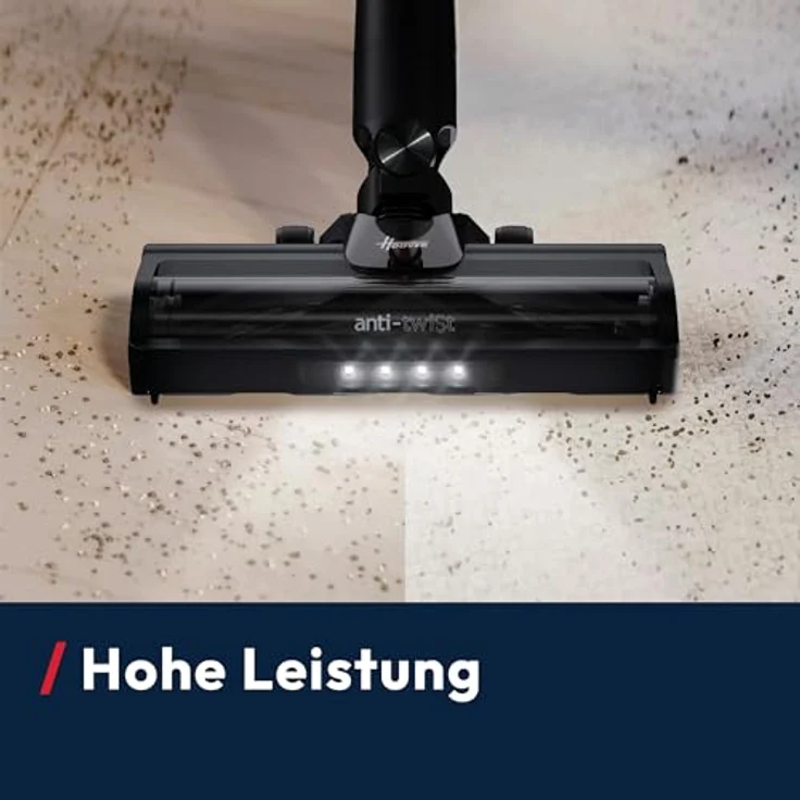Hoover HF1 Plus, Akku Staubsauger mit Anti-Haarverwicklung, 45min Laufzeit, HEPA-Filter, Parkfunktion, LED-Licht, kabellos für Teppich/Hartböden/Auto – Bild 3