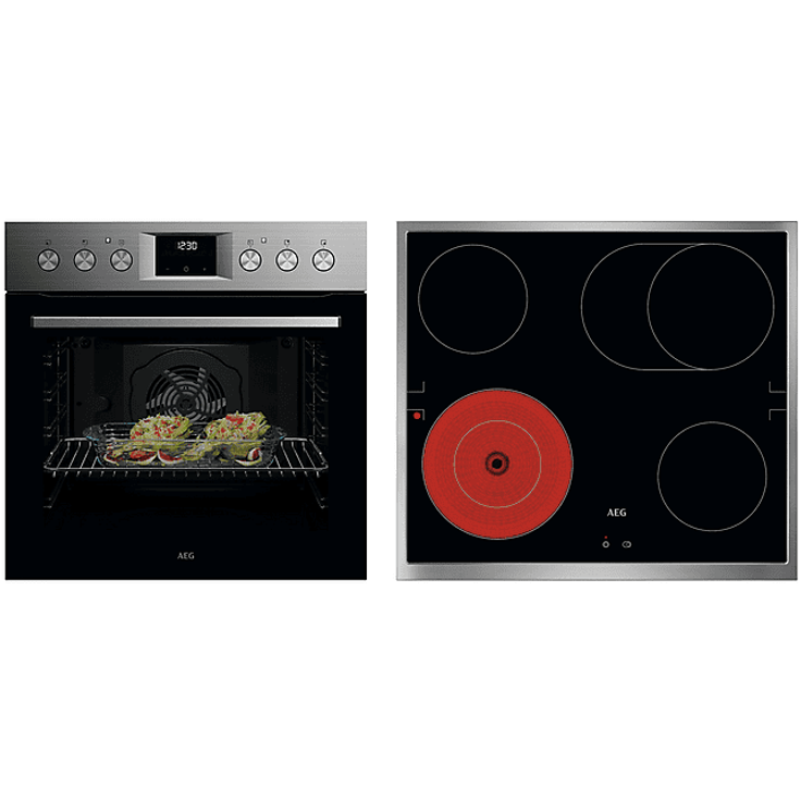 AEG OO11HSM, Einbauherdset (Strahlungsbeheizt, Herdgebunden, Energieeffizienz A+, 72 l)