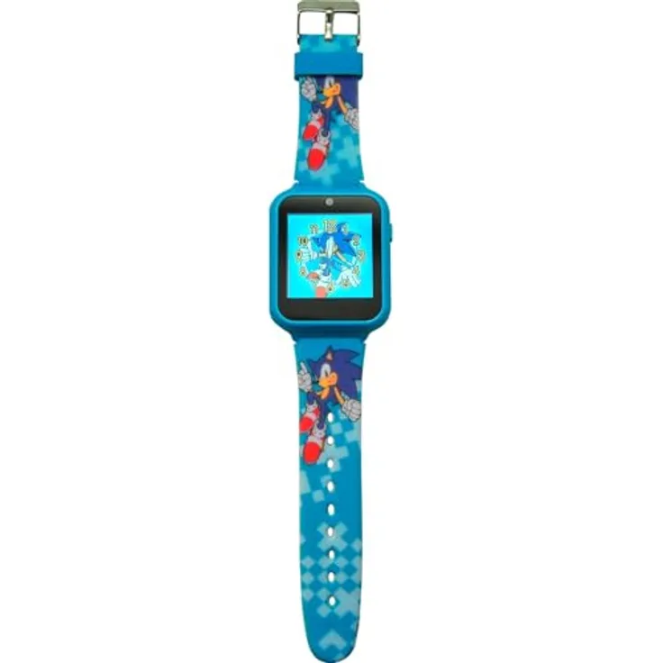 Kids Licensing Unisex-Kinder Digital Quarz Uhr mit Acryl Armband SNC4055, Intelligente Sonic-Smartwatch mit 10 interaktiven Funktionen, blau